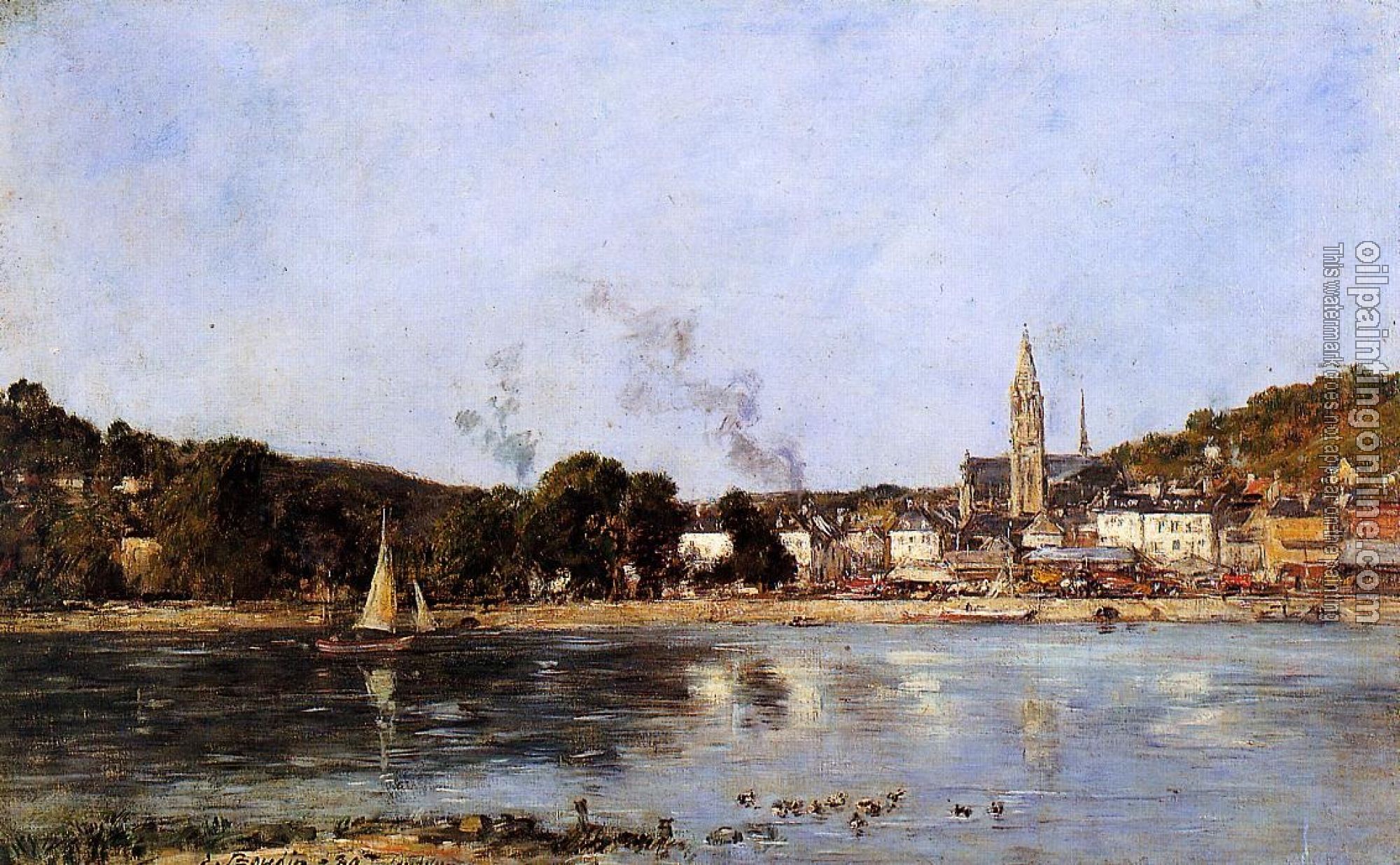 Boudin, Eugene - The Seine at Caudebec-en-Caux